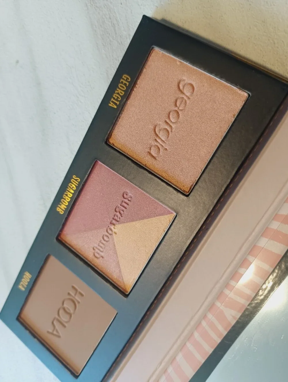 BENEFIT CHEEK STARS MINI REUNION TOUR bronzer & shimmer trio brown & rose-gold